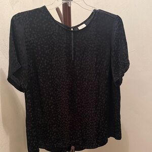 a new day Black Textured Women's Blouse